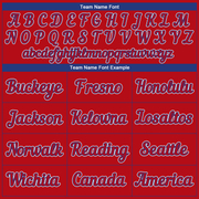 Custom Red White-Royal Authentic Baseball Jersey