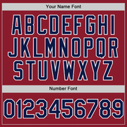 Custom Maroon Navy-White Mesh Authentic Throwback Baseball Jersey