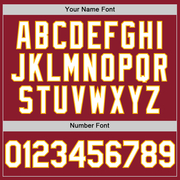 Custom Maroon White-Gold Mesh Authentic Throwback Baseball Jersey