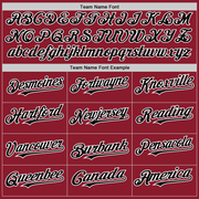 Custom Maroon Black-White Mesh Authentic Throwback Baseball Jersey