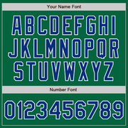 Custom Kelly Green Royal-White Authentic Baseball Jersey