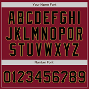 Custom Crimson Black-Old Gold Authentic Baseball Jersey