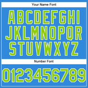 Custom Electric Blue Neon Green-White Authentic Baseball Jersey