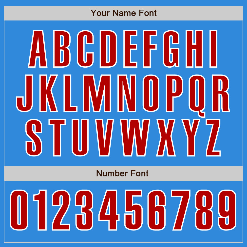 Custom Electric Blue Red-White Authentic Baseball Jersey