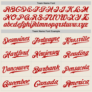 Custom Cream Navy-Red Authentic Baseball Jersey