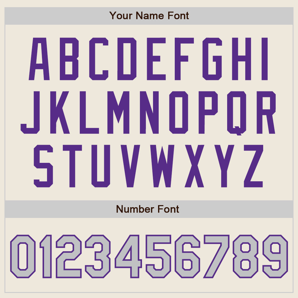 Custom Cream Gray-Purple Authentic Baseball Jersey