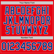 Custom Fire Red Royal-White Authentic Baseball Jersey