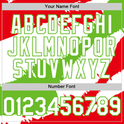 Custom Fire Red White-Aurora Green 3D Peru Peruvian Flag Authentic Baseball Jersey