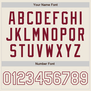 Custom Cream Cream-Crimson Authentic Baseball Jersey