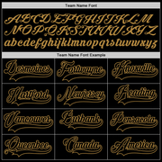 Custom Black Black-Old Gold Authentic Baseball Jersey