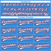 Custom Electric Blue White Royal-Red Authentic Baseball Jersey