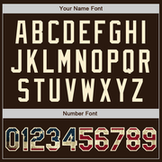 Custom Brown Vintage USA Flag-Cream Authentic Baseball Jersey