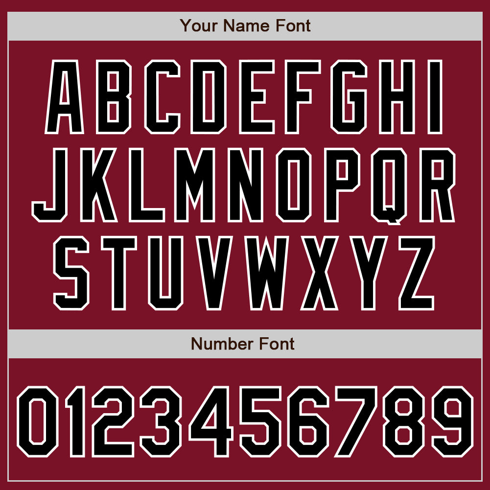 Custom Crimson Black-White Authentic Baseball Jersey