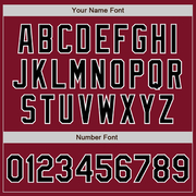 Custom Crimson Black-White Authentic Baseball Jersey