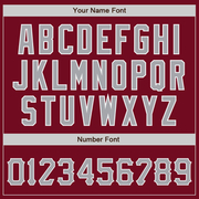 Custom Crimson Gray-White Authentic Baseball Jersey