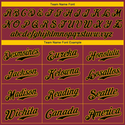 Custom Crimson Black-Gold Authentic Baseball Jersey