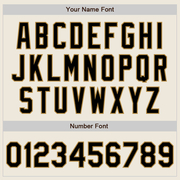 Custom Cream Black-Old Gold Authentic Baseball Jersey