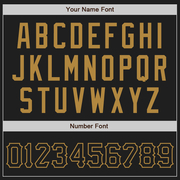 Custom Black Black-Old Gold Authentic Baseball Jersey