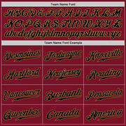 Custom Crimson Black-Old Gold Authentic Baseball Jersey