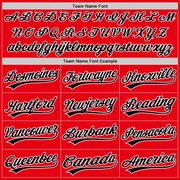 Custom Fire Red Black-White Authentic Baseball Jersey