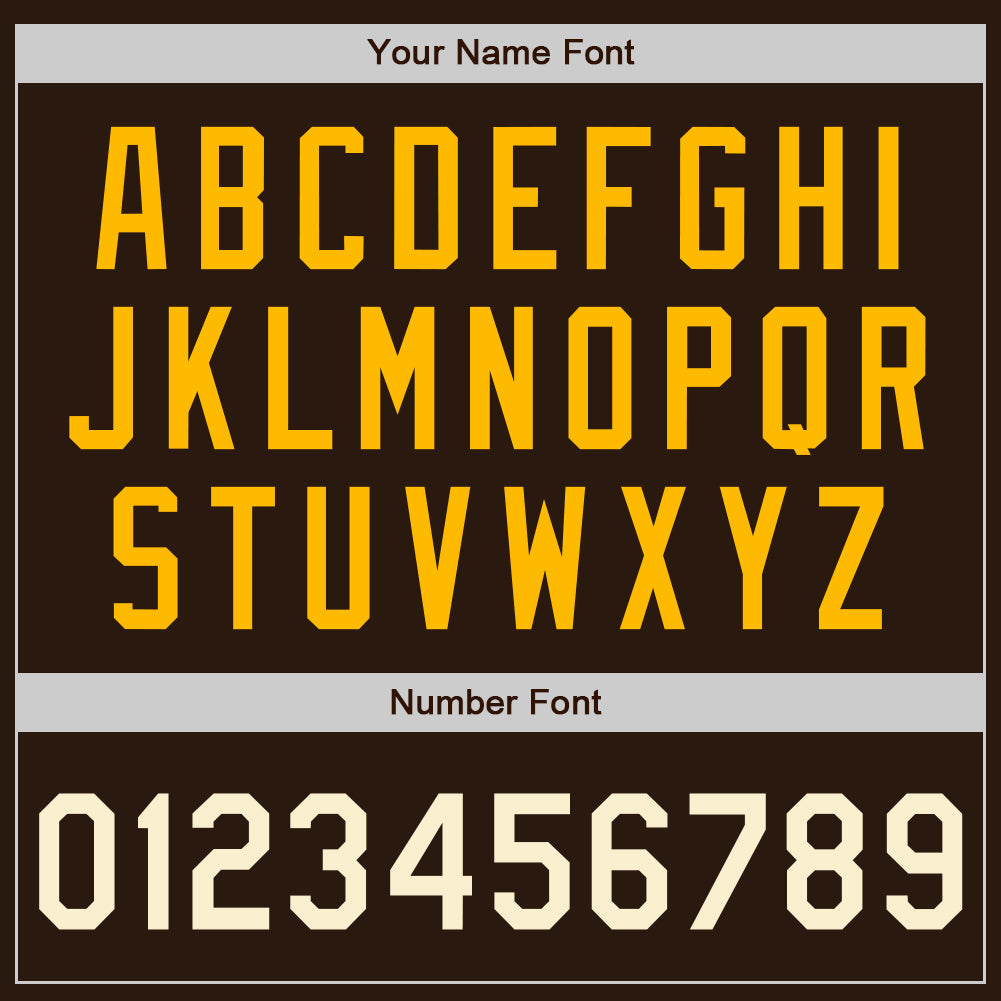 Custom Brown Cream-Gold Authentic Baseball Jersey