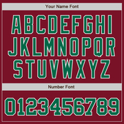 Custom Crimson Kelly Green-White Authentic Baseball Jersey