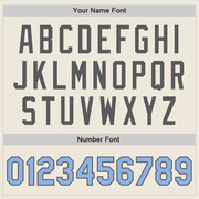 Custom Cream Light Blue-Steel Gray Authentic Baseball Jersey