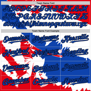 Custom Fire Red Thunder Blue-Black 3D Paraguay Paraguayan Flag Authentic Baseball Jersey