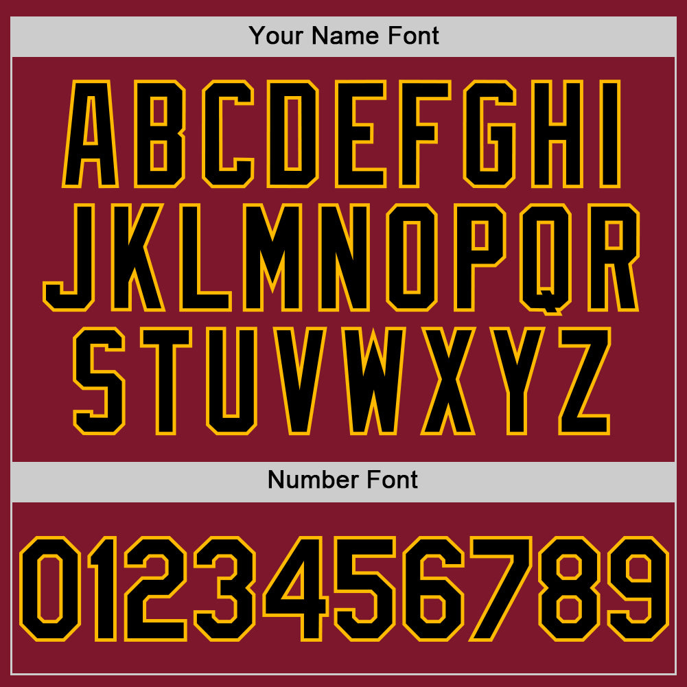 Custom Crimson Black-Gold Line Authentic Baseball Jersey