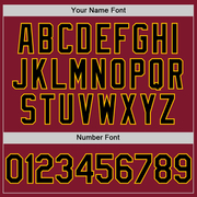 Custom Crimson Black-Gold Line Authentic Baseball Jersey