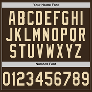 Custom Brown Cream-Gold Authentic Baseball Jersey