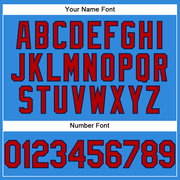 Custom Electric Blue Red-Navy Authentic Baseball Jersey