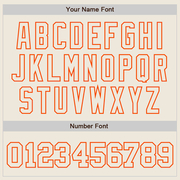 Custom Cream Cream-Orange Authentic Baseball Jersey