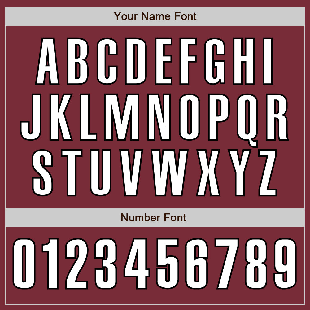 Custom Burgundy White-Black Authentic Baseball Jersey