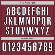 Custom Burgundy White-Black Authentic Baseball Jersey