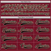 Custom Crimson Black-City Cream Authentic Baseball Jersey