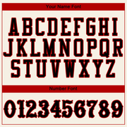 Custom Cream Black-Red Authentic Baseball Jersey