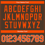 Custom Brown Orange-White Authentic Baseball Jersey