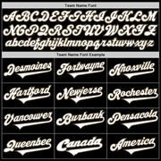 Custom Black White-Old Gold Authentic Baseball Jersey