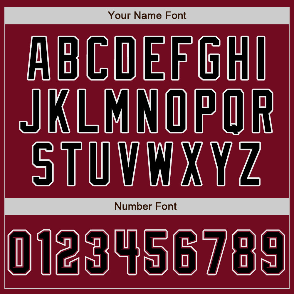 Custom Crimson Black-White Authentic Baseball Jersey