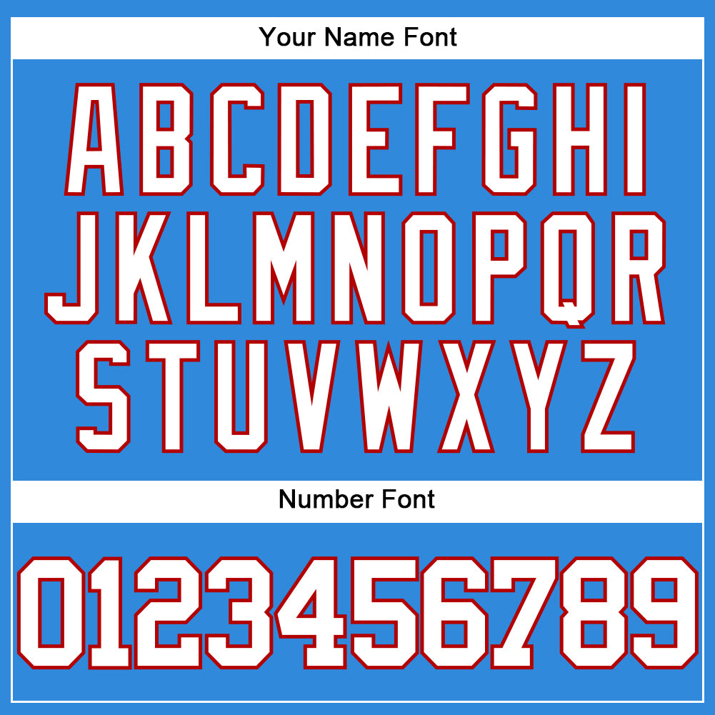 Custom Electric Blue White-Red Authentic Baseball Jersey