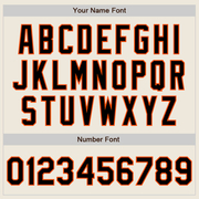Custom Cream Black-Orange Authentic Baseball Jersey