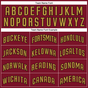 Custom Crimson Old Gold-Black Authentic Baseball Jersey