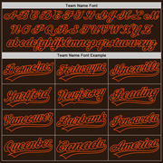 Custom Brown Brown-Orange Authentic Baseball Jersey