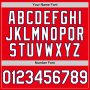 Custom Fire Red White-Navy Authentic Baseball Jersey