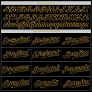 Custom Black Black-Old Gold Authentic Baseball Jersey