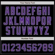 Custom Black Purple-Gray Authentic Baseball Jersey