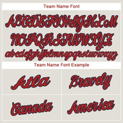 Custom Cream Red-Navy Baseball Jersey