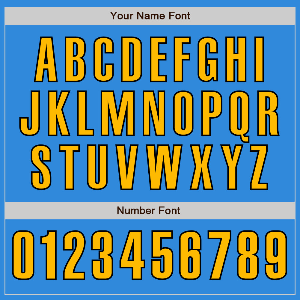 Custom Electric Blue Gold-Black Authentic Baseball Jersey