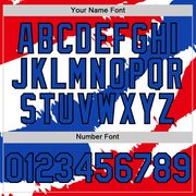 Custom Fire Red Thunder Blue-Black 3D Paraguay Paraguayan Flag Authentic Baseball Jersey